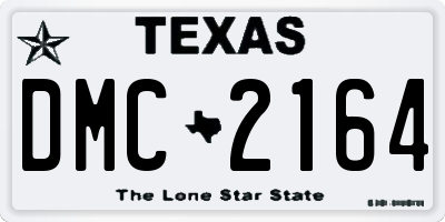 TX license plate DMC2164