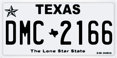 TX license plate DMC2166