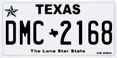 TX license plate DMC2168