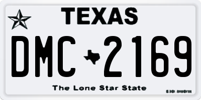 TX license plate DMC2169