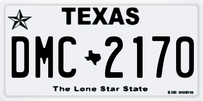 TX license plate DMC2170