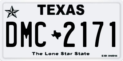 TX license plate DMC2171