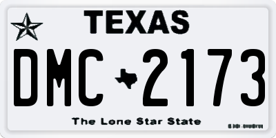 TX license plate DMC2173
