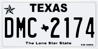 TX license plate DMC2174