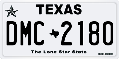 TX license plate DMC2180