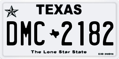TX license plate DMC2182