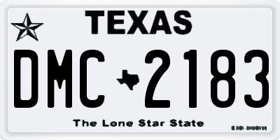 TX license plate DMC2183