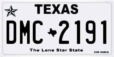 TX license plate DMC2191