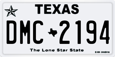 TX license plate DMC2194
