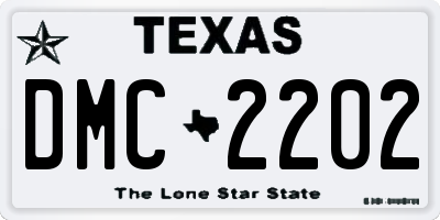 TX license plate DMC2202