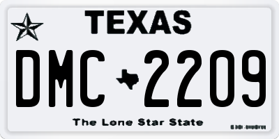 TX license plate DMC2209