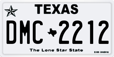 TX license plate DMC2212