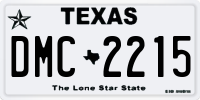TX license plate DMC2215