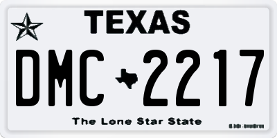 TX license plate DMC2217