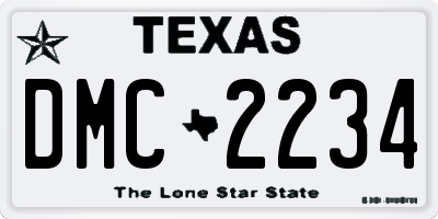 TX license plate DMC2234