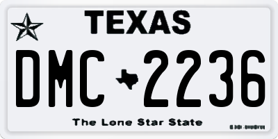 TX license plate DMC2236