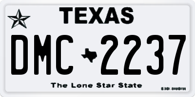 TX license plate DMC2237