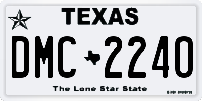 TX license plate DMC2240