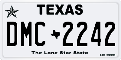 TX license plate DMC2242