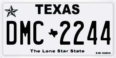 TX license plate DMC2244