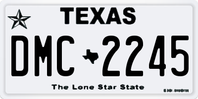 TX license plate DMC2245