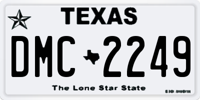 TX license plate DMC2249