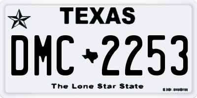 TX license plate DMC2253
