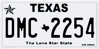 TX license plate DMC2254