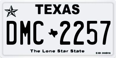 TX license plate DMC2257