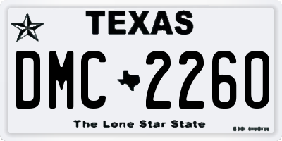 TX license plate DMC2260