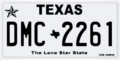 TX license plate DMC2261