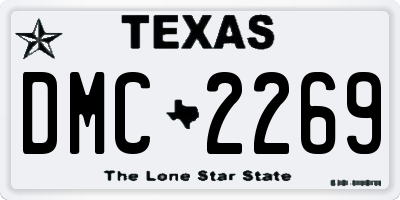 TX license plate DMC2269