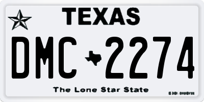 TX license plate DMC2274