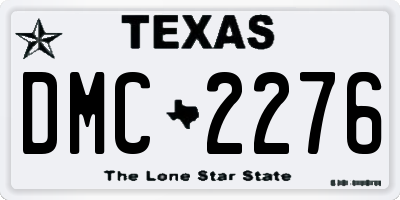 TX license plate DMC2276