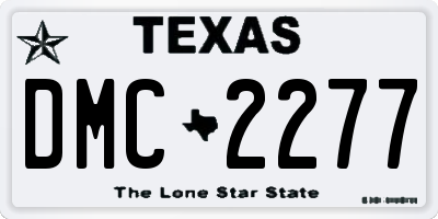 TX license plate DMC2277