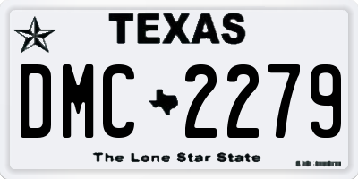 TX license plate DMC2279