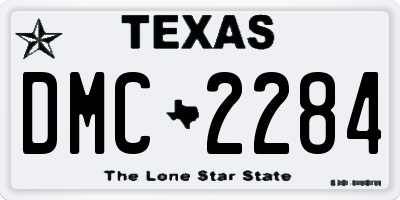 TX license plate DMC2284