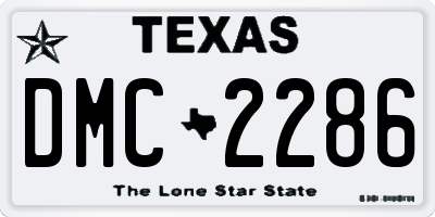 TX license plate DMC2286