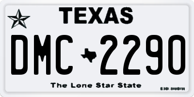 TX license plate DMC2290