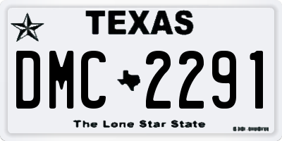 TX license plate DMC2291