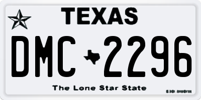 TX license plate DMC2296
