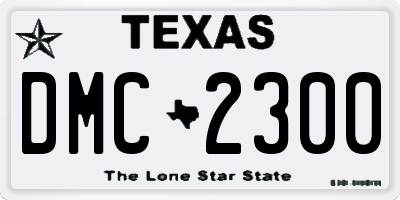 TX license plate DMC2300