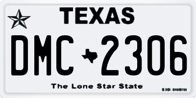 TX license plate DMC2306