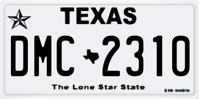 TX license plate DMC2310