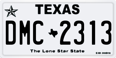 TX license plate DMC2313