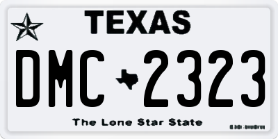 TX license plate DMC2323
