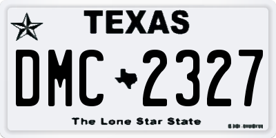TX license plate DMC2327