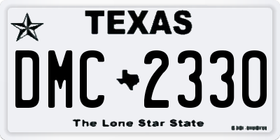 TX license plate DMC2330