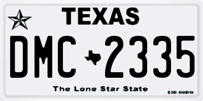 TX license plate DMC2335