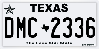 TX license plate DMC2336
